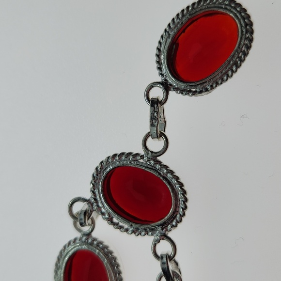 Nwot! Garnet sterling necklace handmade - Picture 6 of 6